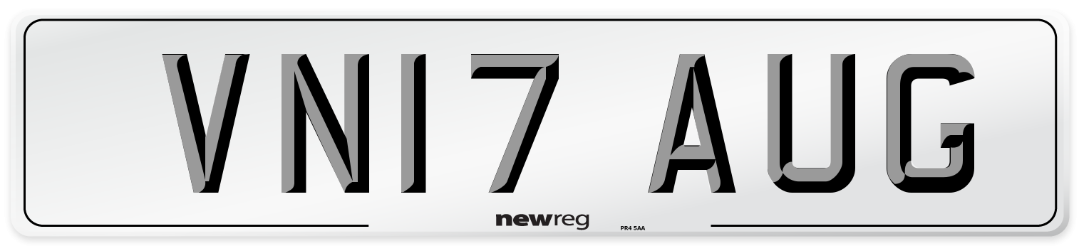 VN17 AUG Number Plate from New Reg